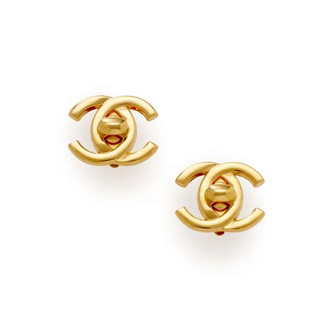 chanel turnlock earrings